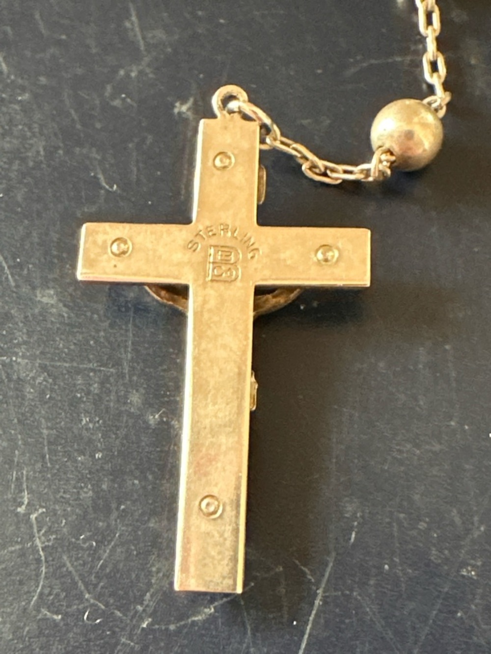 Sterling Silver 1930s Rosary Beads in matching Sterling Silver Floral Box 30gm - Picture 10 of 16